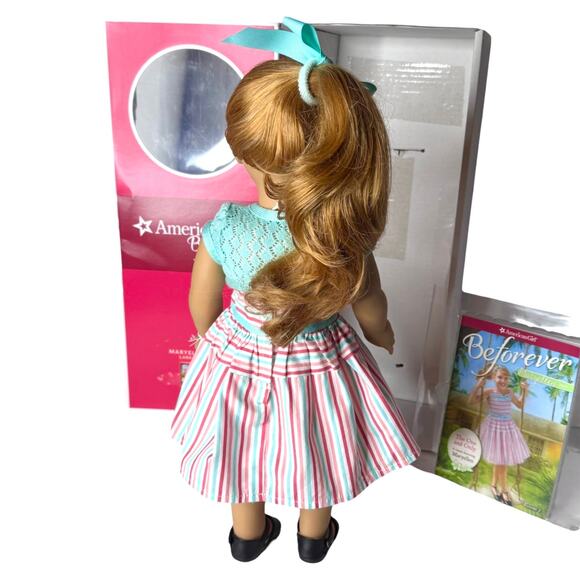 American Girl MaryEllen Doll Meet Outfit Dress Hair Bow Shoes Book Wrist Tag Box - Picture 6 of 11